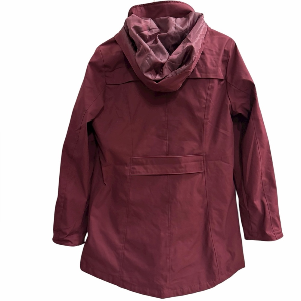 Lands End Rain Jacket / Outer Shell Jacket Maroon… - image 2
